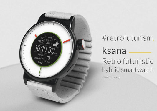 E-Ink概念新品：Ksana概念手錶，結合E-Ink顯示屏與傳統錶盤的設計