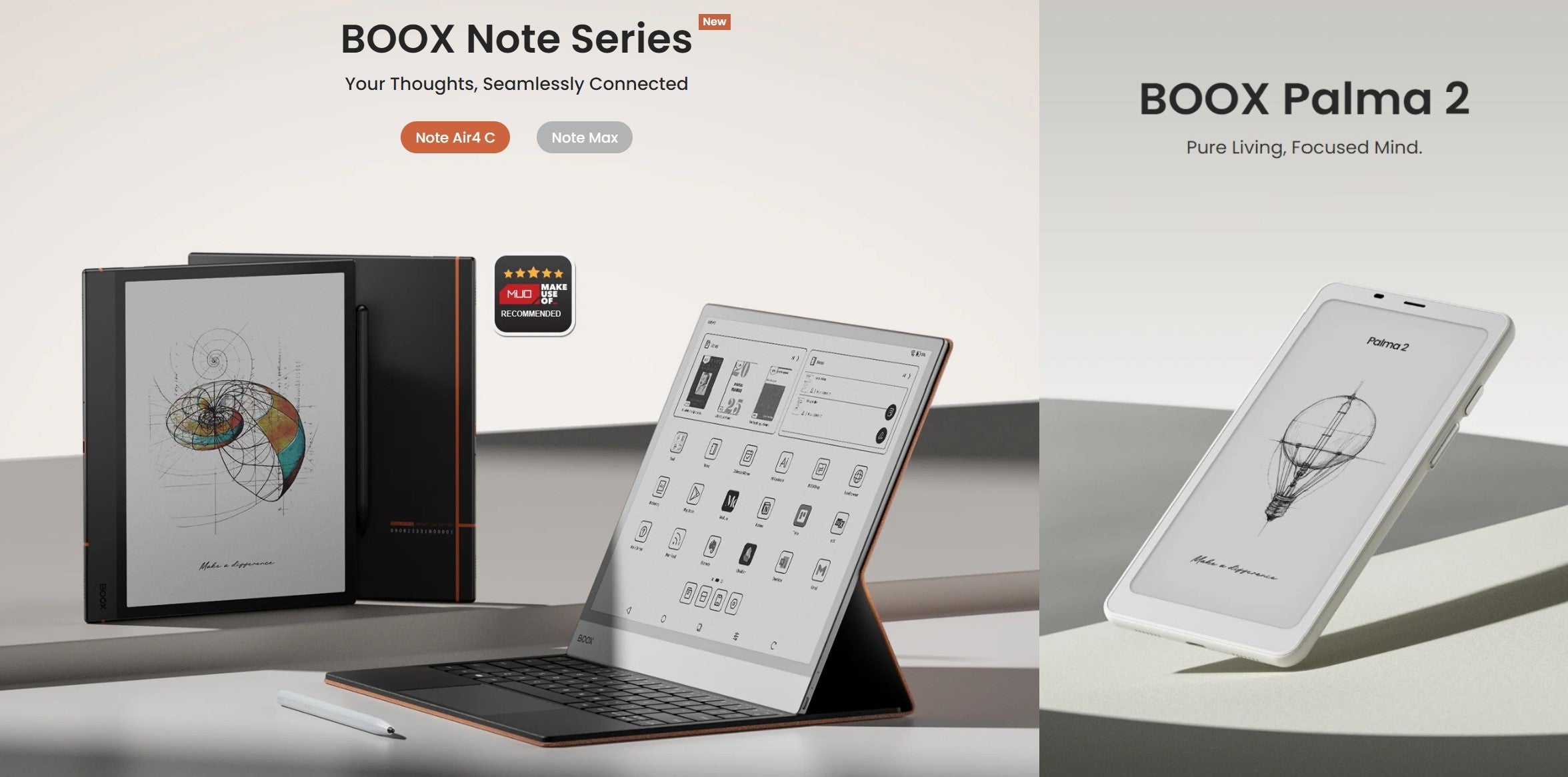 E-Ink新品：文石BOOX全新三款海外限定產品發布──Note Air4 C、Note Max與Palma 2